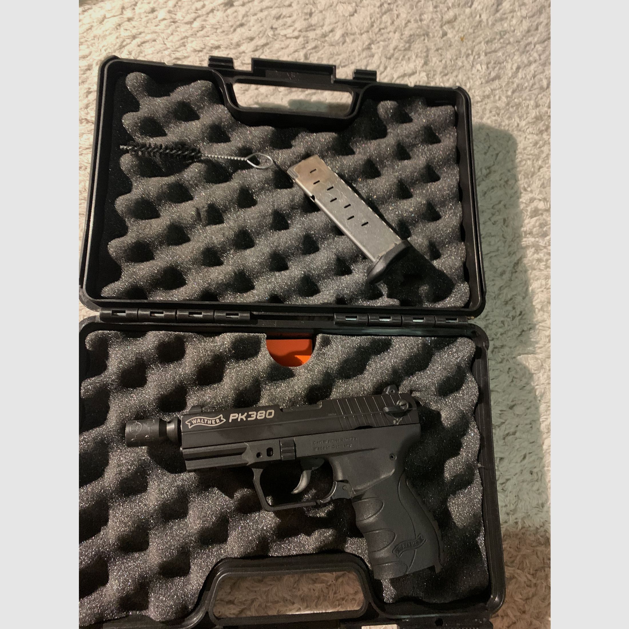 Walther PK380 pistola de fogueo 9 mm PAK – usado – maletín + 78 disparos de munición