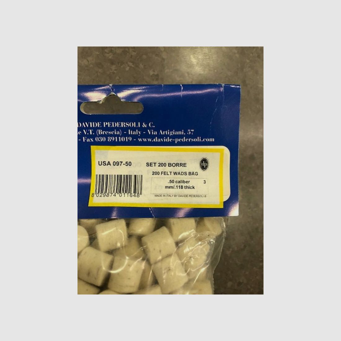PEDERSOLI GUALDRAS DE FIELTRO C 50 PZ 200, imagen 1 de 2