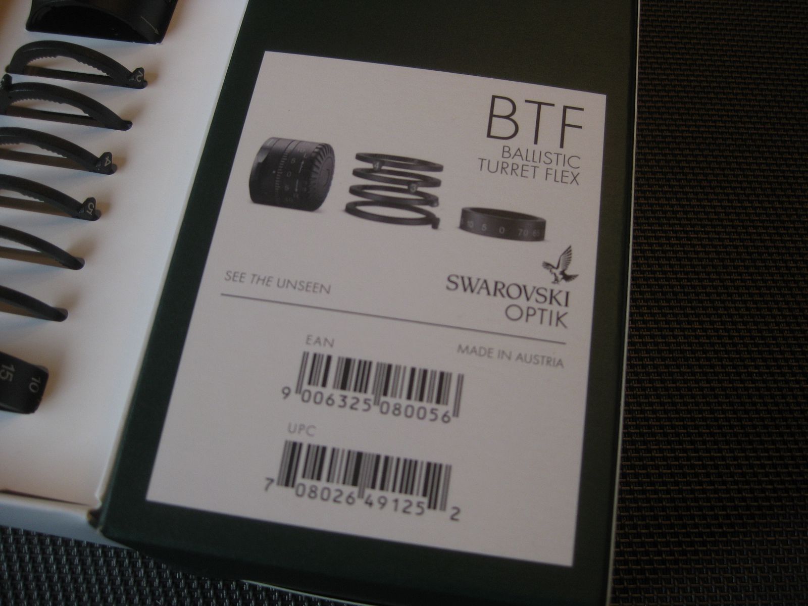 NOUVEAU ! SWAROVSKI-BTF = TOUR BALISTIQUE DE HAUTEUR et/ou DE CÔTÉ pour -TOUTES- les variantes Z8i, donc pour Gen.I ainsi que Gen.II et Gen.+ !! NOUVEAU dans l'emballage d'origine !! NON pour les modèles Z6i !