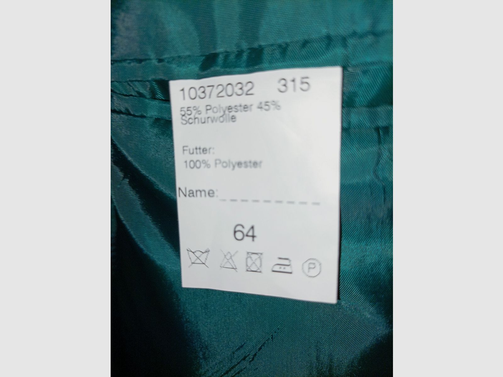 Hunting jacket Hubertus - dark green - size 64