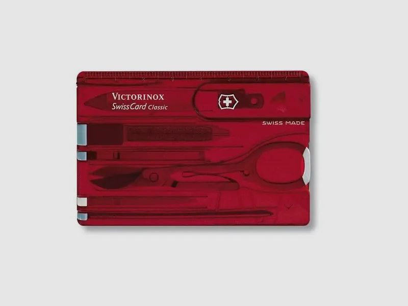 Victorinox Swiss-Card Rubin transparent Klappmesser