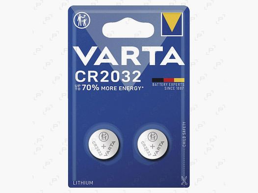 Blister mit 2 VARTA CR2032 3V Lithiumbatterien