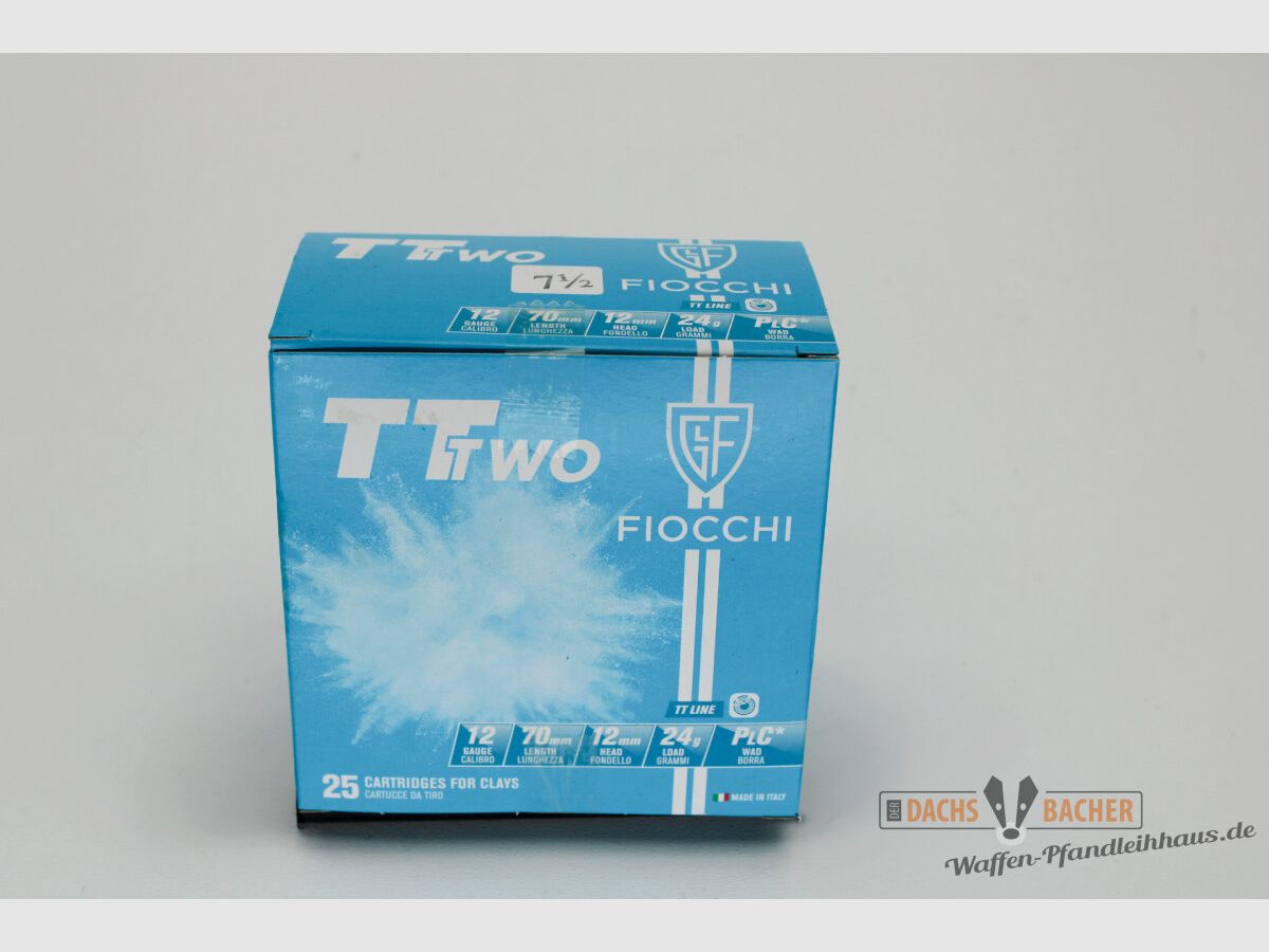 Fiocchi TT Two Trap BLEI 12/70 2,4mm No. 7,5 24g 25 Schuß