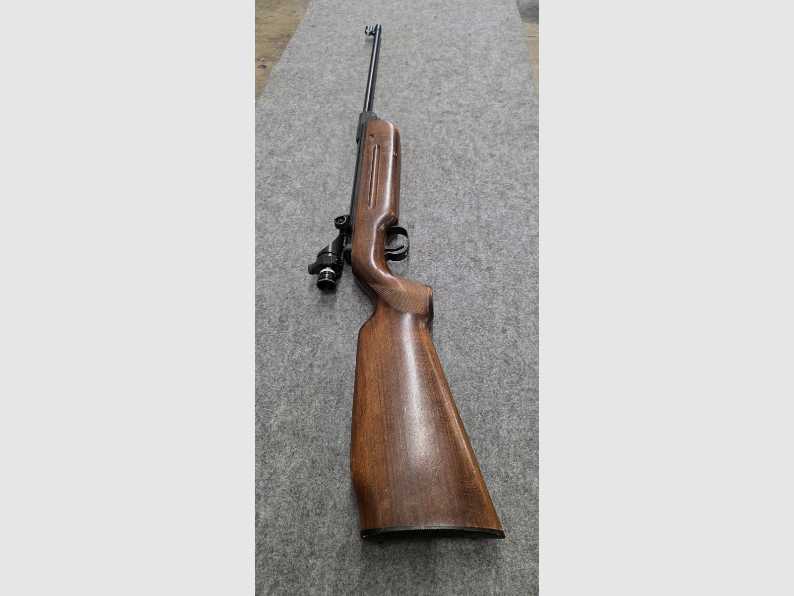 Fucile ad aria compressa molto vecchio Walther Mod. 53 Knicker con diottra senza marchio F degli anni '50/'60 cal. 4,5mm Diabolo, immagine 3 di 11