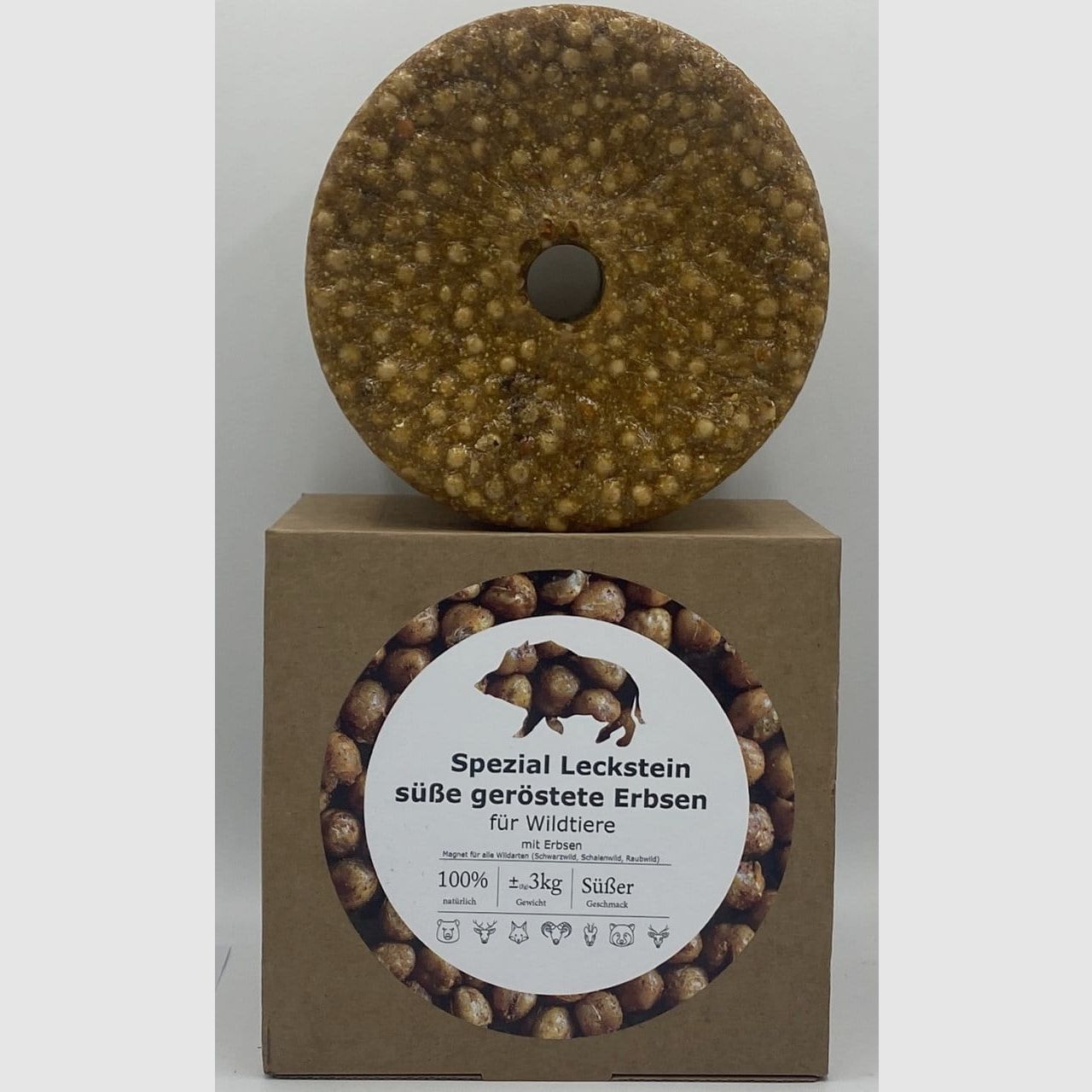 Specjalny lizak dla dzikiej zwierzyny Kamień do lizania Prażona Groch