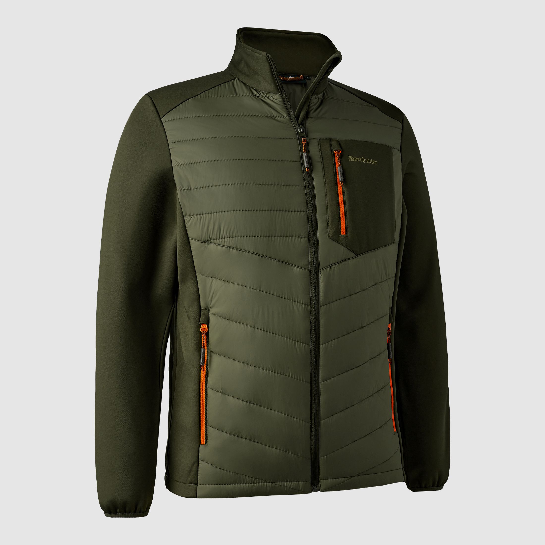 Chamois wattierte Jacke - Forest Green – Größe: L