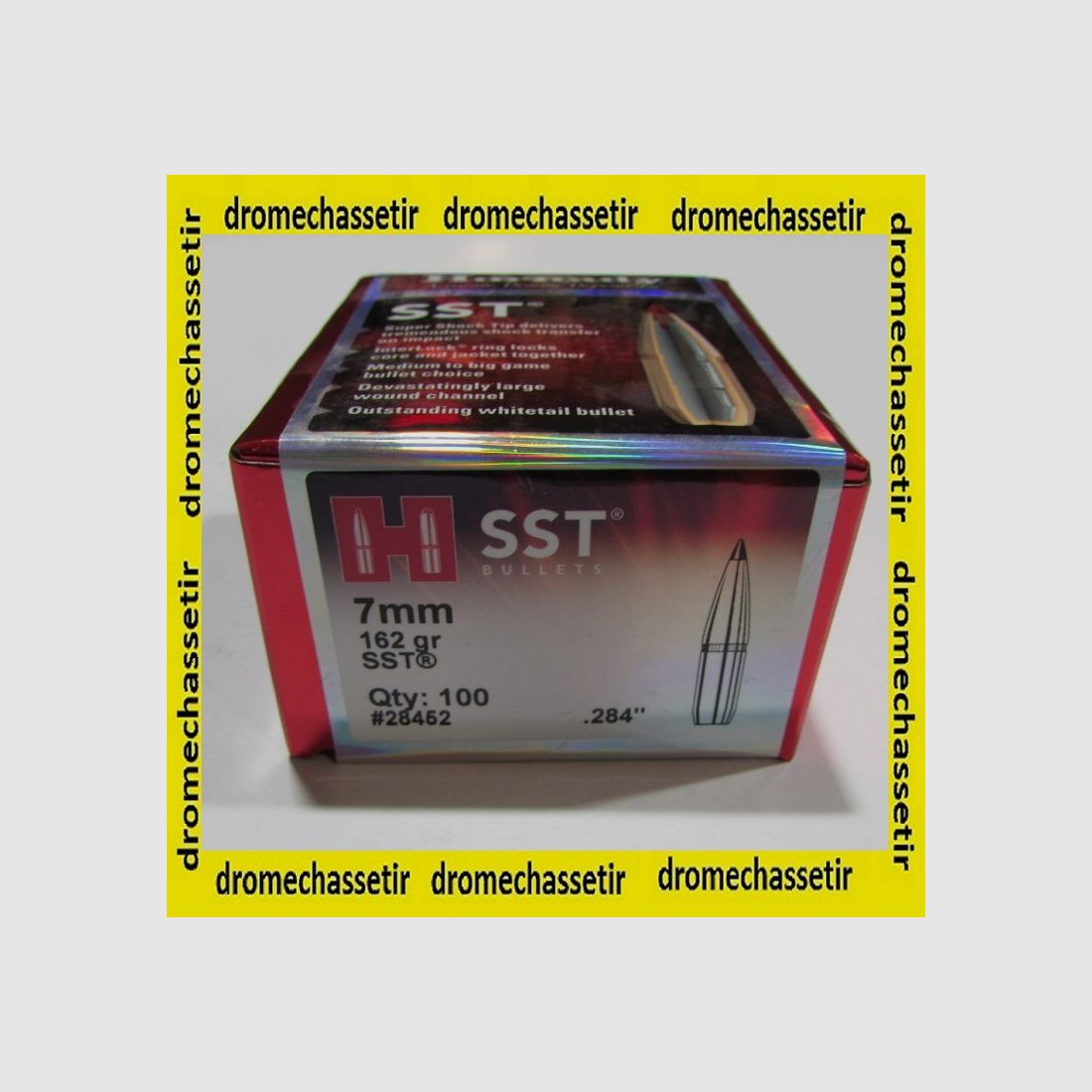 Box mit 100 Geschossen Hornady Kal. 7mm (0.284) SST 162 Grain Ref 28452