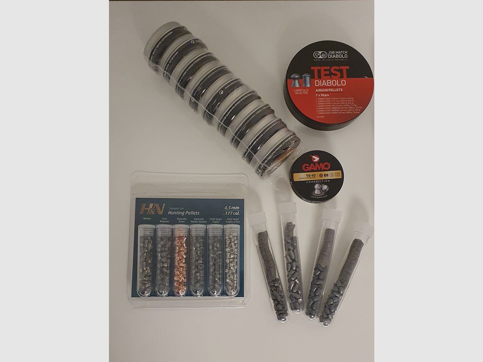 19x verschiedene Sorten Diabolos Kaliber 4,5 mm Jagd Präzision Kugel 177