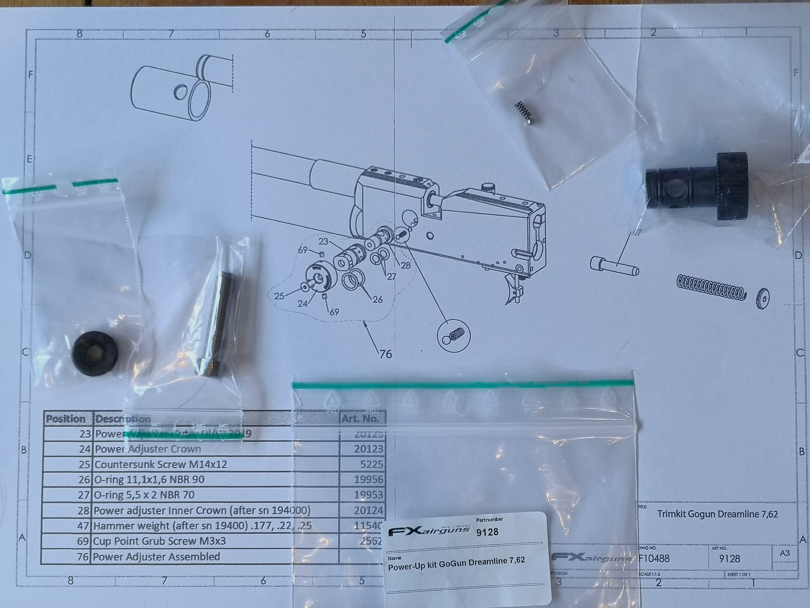 Exportkit Power-Up Kit Trimkit Dreamline FXairguns Cal. 7,62mm NEU