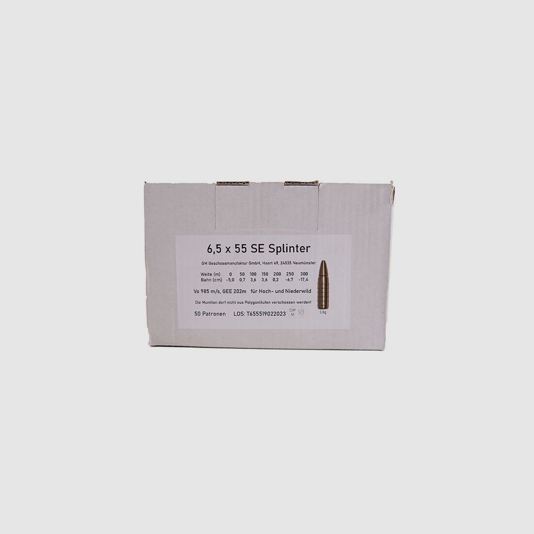 Geschoss-Manufaktur 6,5x55 SE Spliter 5,8g, Bild 1 von 2
