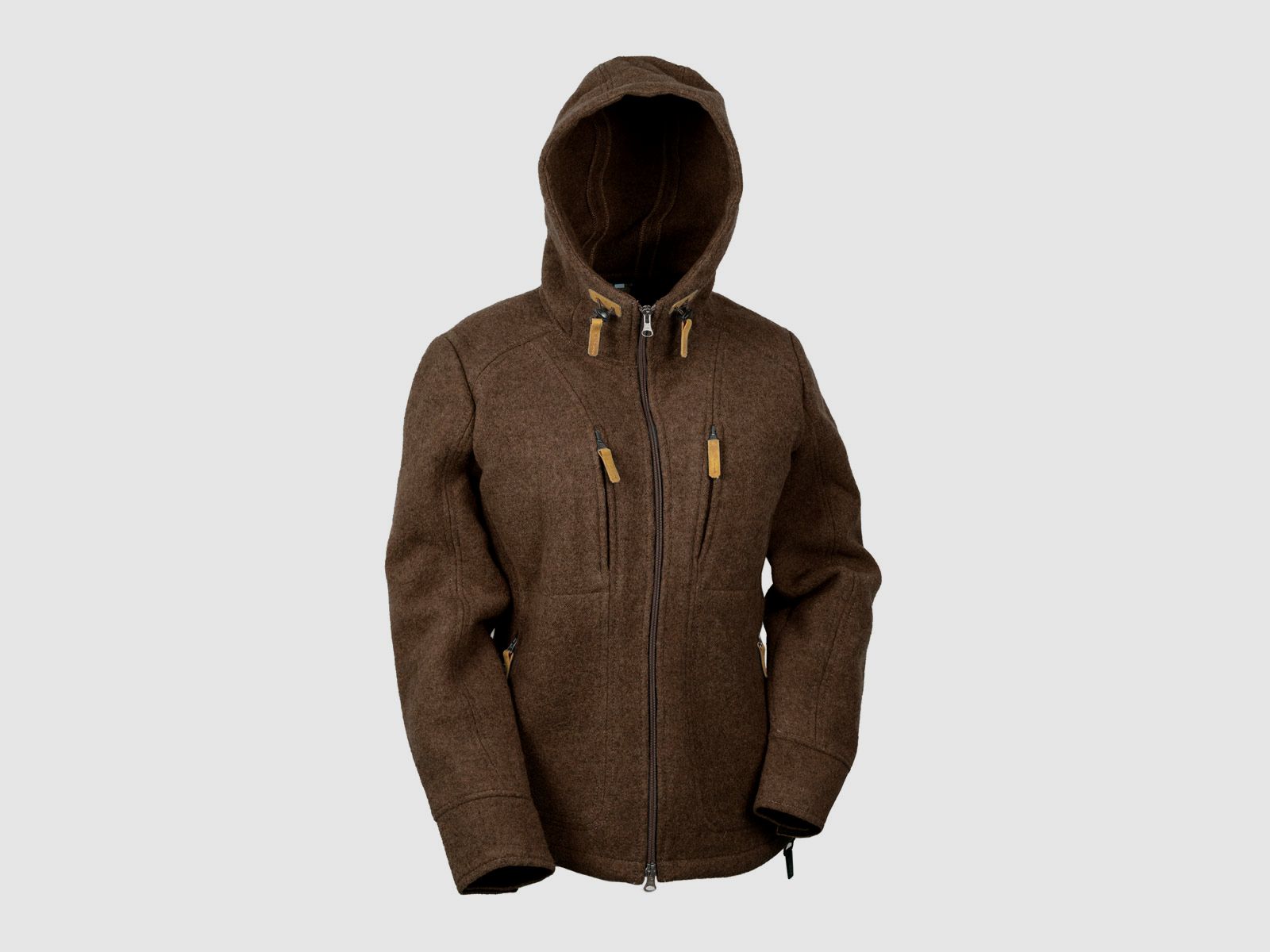 Lodenfleecejacke "Kapuzenwally" Mod. 2023, Braun