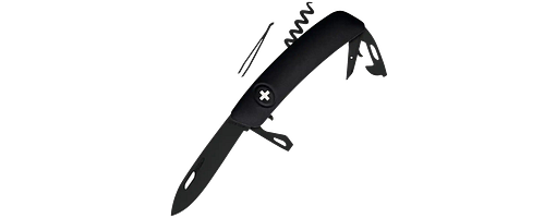 Swiza Taschenmesser D03 ALLBLACK – 11 Funktionen