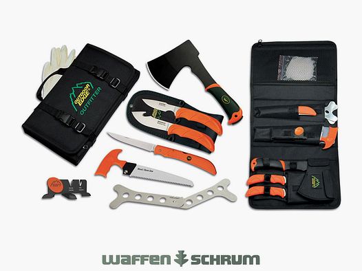 Outdoor Edge Aufbruchset / Skinner - Ausbeinmesser - Filetiermesser - Knochensäge - Axt