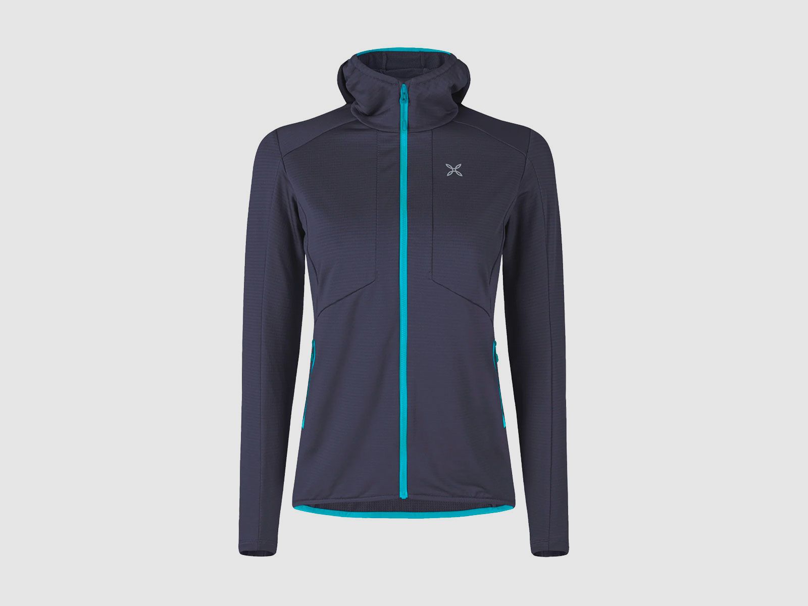 MAGLIA/PILE – WOMEN – MONTURA – KRISTALL ATHLETIC FIT Graphite Blue / Turquoise, image 1 of 3