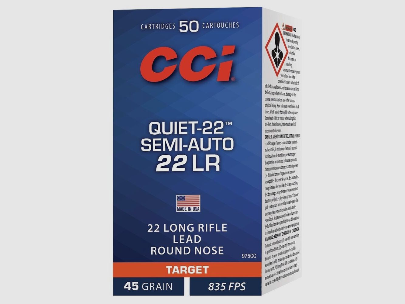 CCI Quiet Semi Auto LRN 2,9g/45grs. .22 lfB.