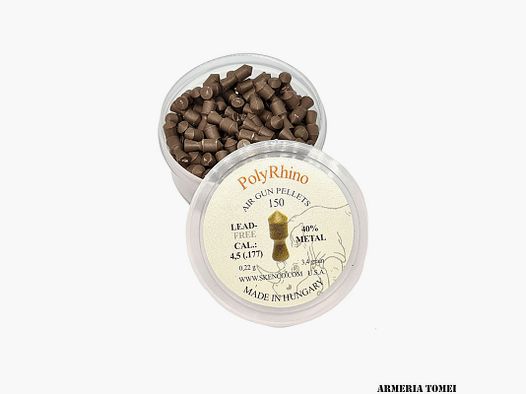PALLINI ARIA COMPRESSA – SKENCO – POLYRHINO CAL 4,5mm (.177) / 0,22G (3,4GR) (150 PZ)