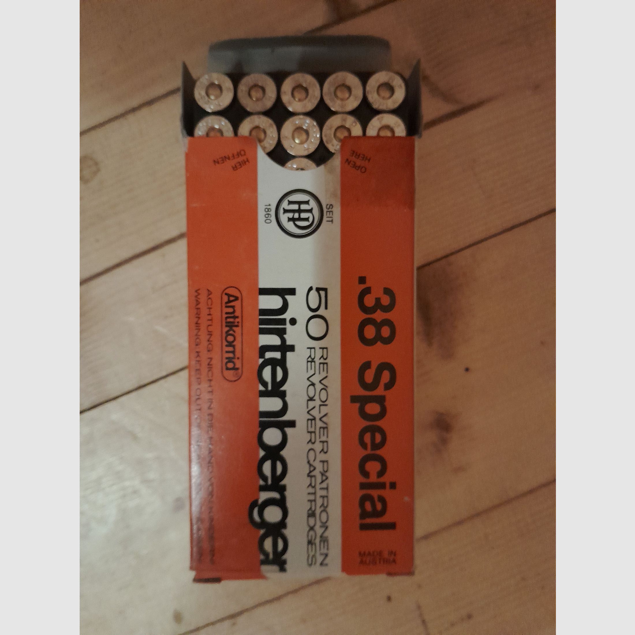 38 Special Hirtenberger Revolverpatronen 10,2g 158gr