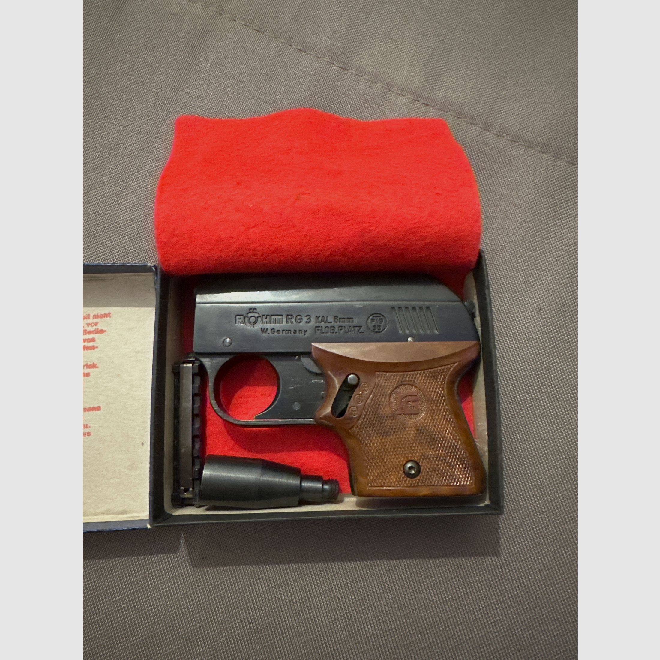 Röhm RG 3 pistolet d'alarme 6 mm Flobert | OVP | 2 chargeurs | manuel