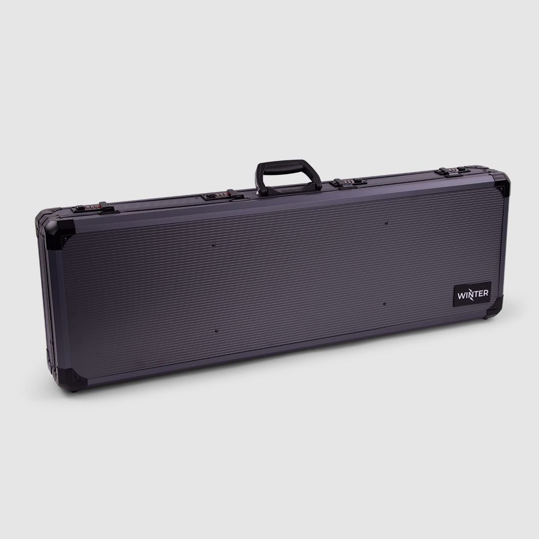 Winter Gewehrkoffer W13 – 93 cm Innenlänge – 1 Langwaffe – 4 Zahlenschlösser – Raster (Grey)