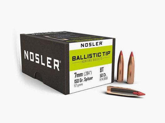 NOSLER OGIVA 7MM(284″) 150GR. BALISTIC TIP