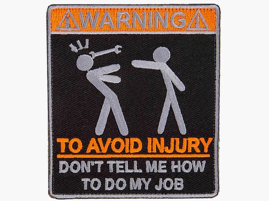 MD-Textil MD-Textil Patch Warning schwarz