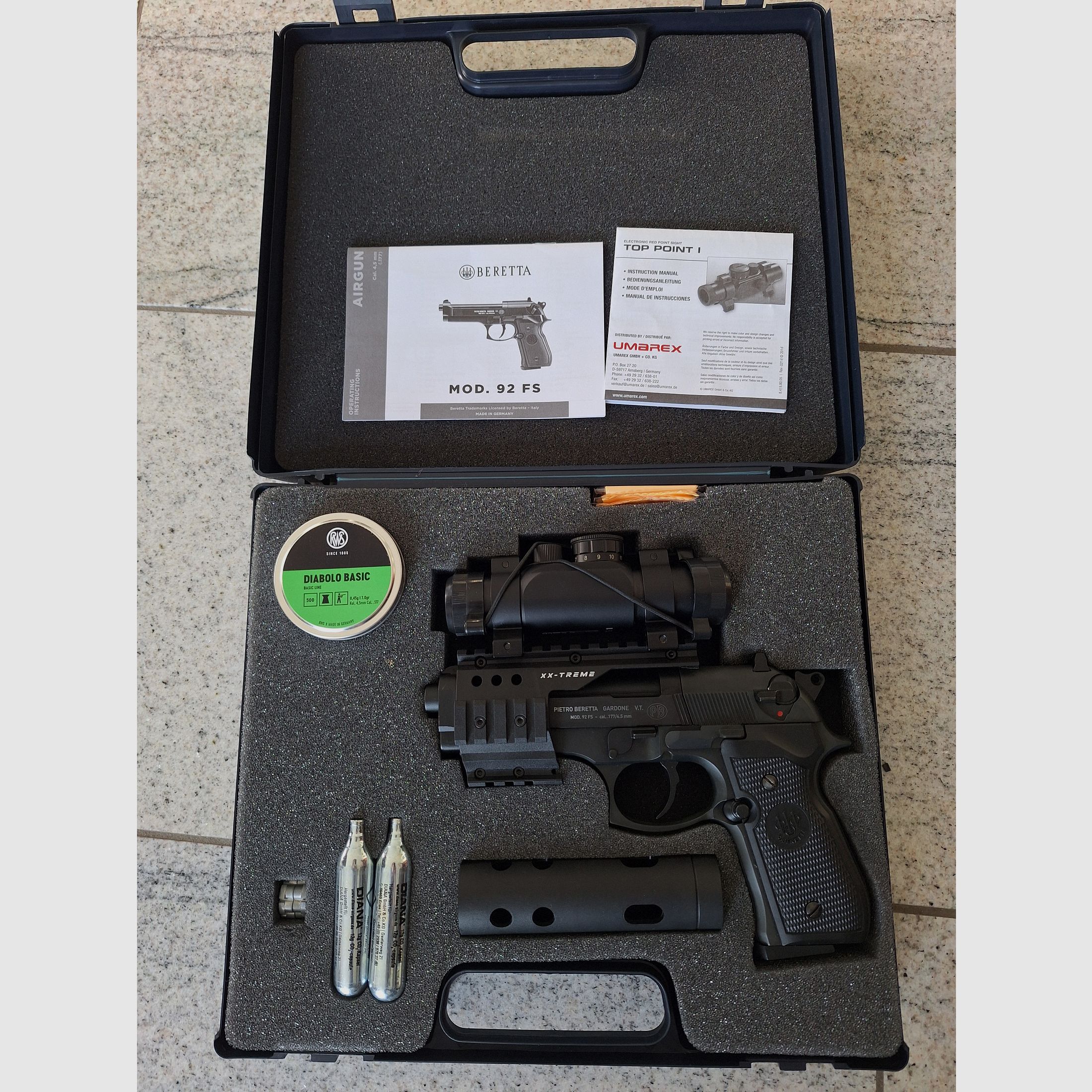 Beretta 92 FS XX-Treme 4,5 mm Diabolo bronzé pistolet Co2