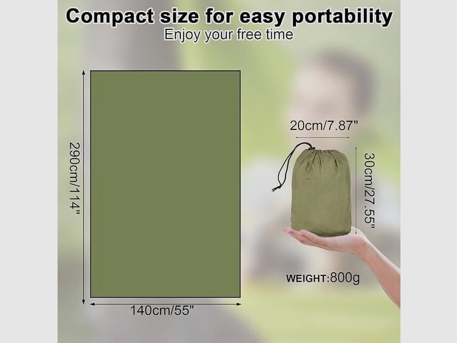 UPhitnis Hängematte Outdoor mit Moskitonetz 600lb Traglast Atmungsaktiv Ultraleicht Fallschirm Nylon Camping Reisehängematte