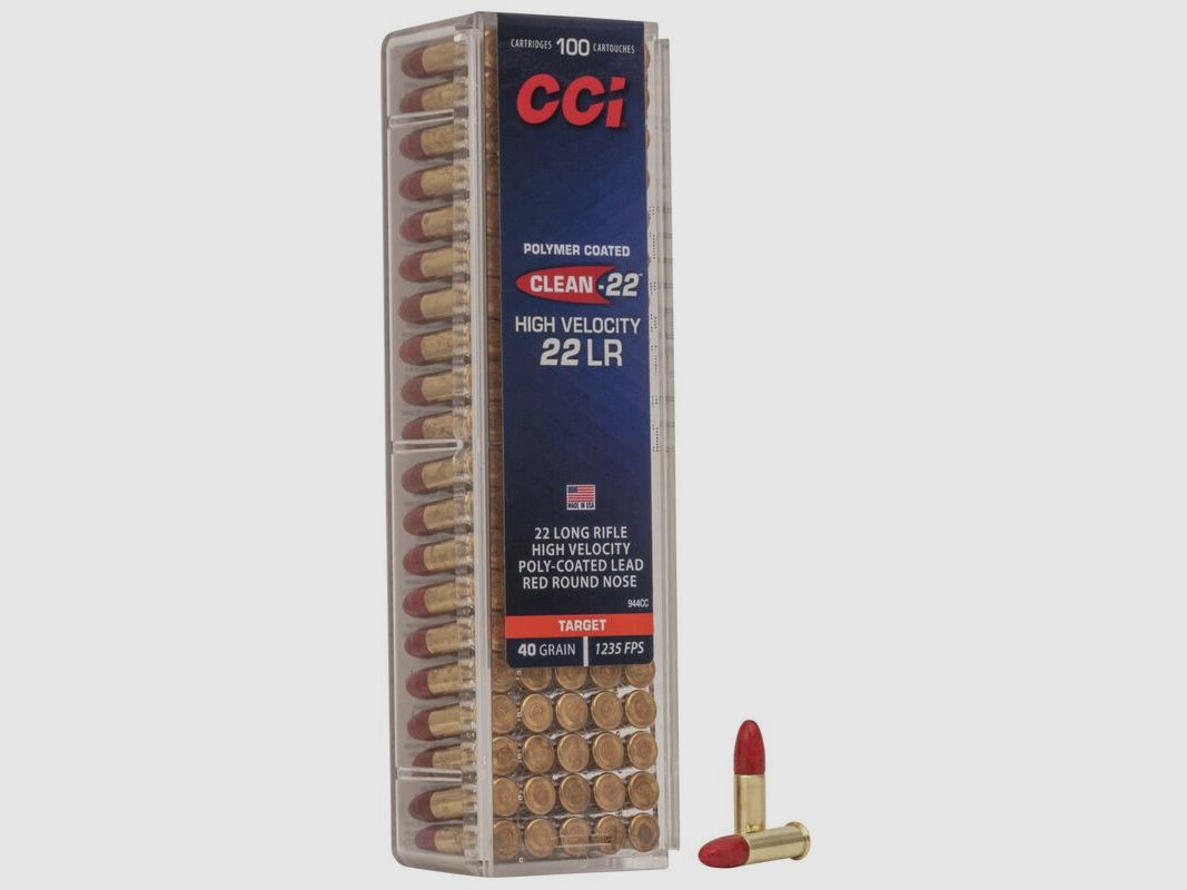 CCI Clean-22 High Velocity .22 LR 40GR LRN 100 Patronen