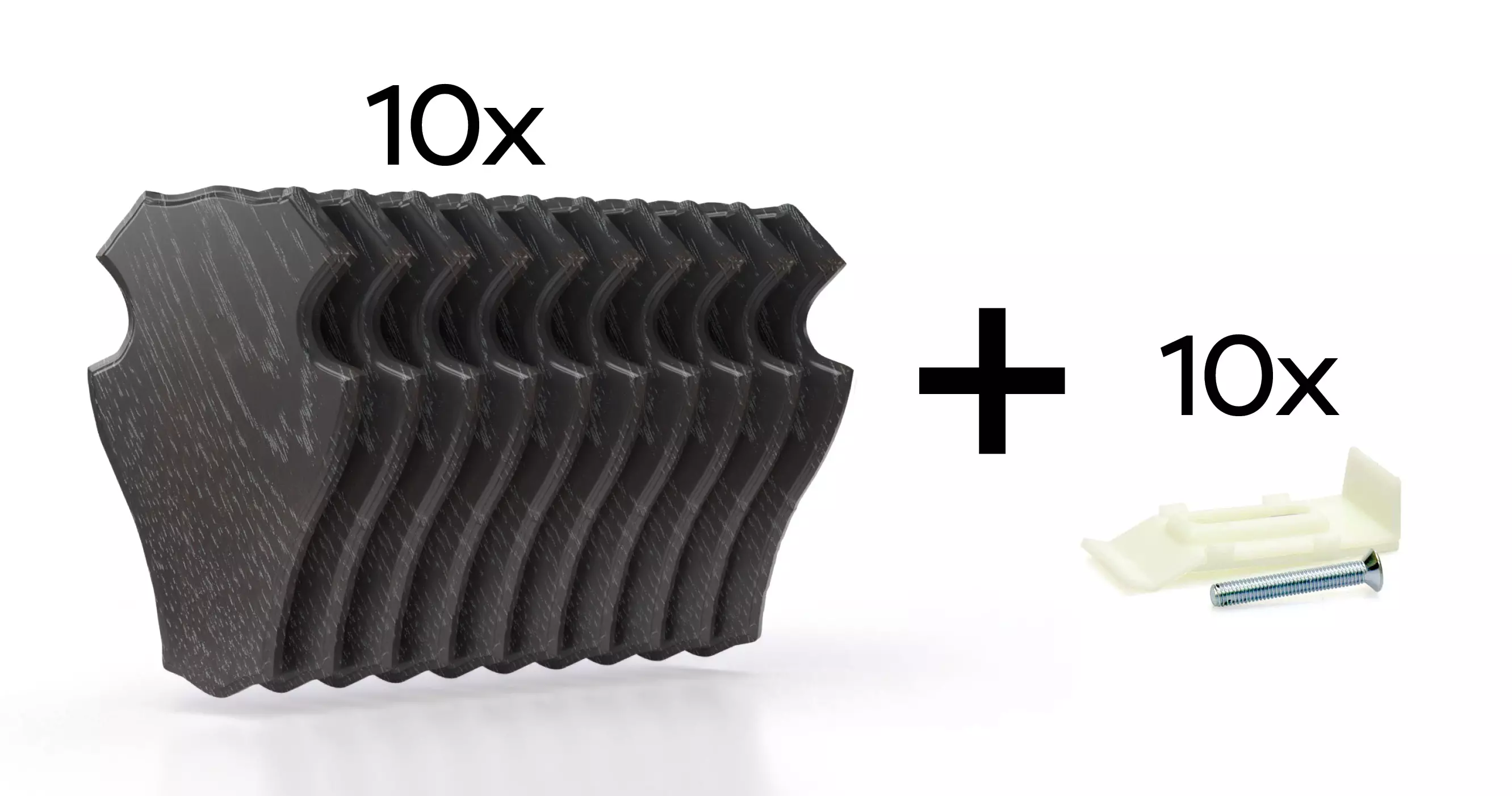 10 x Trophäenschild für Rehbock 19x12cm dunkel (Eiche 1), Bild 1 von 4
