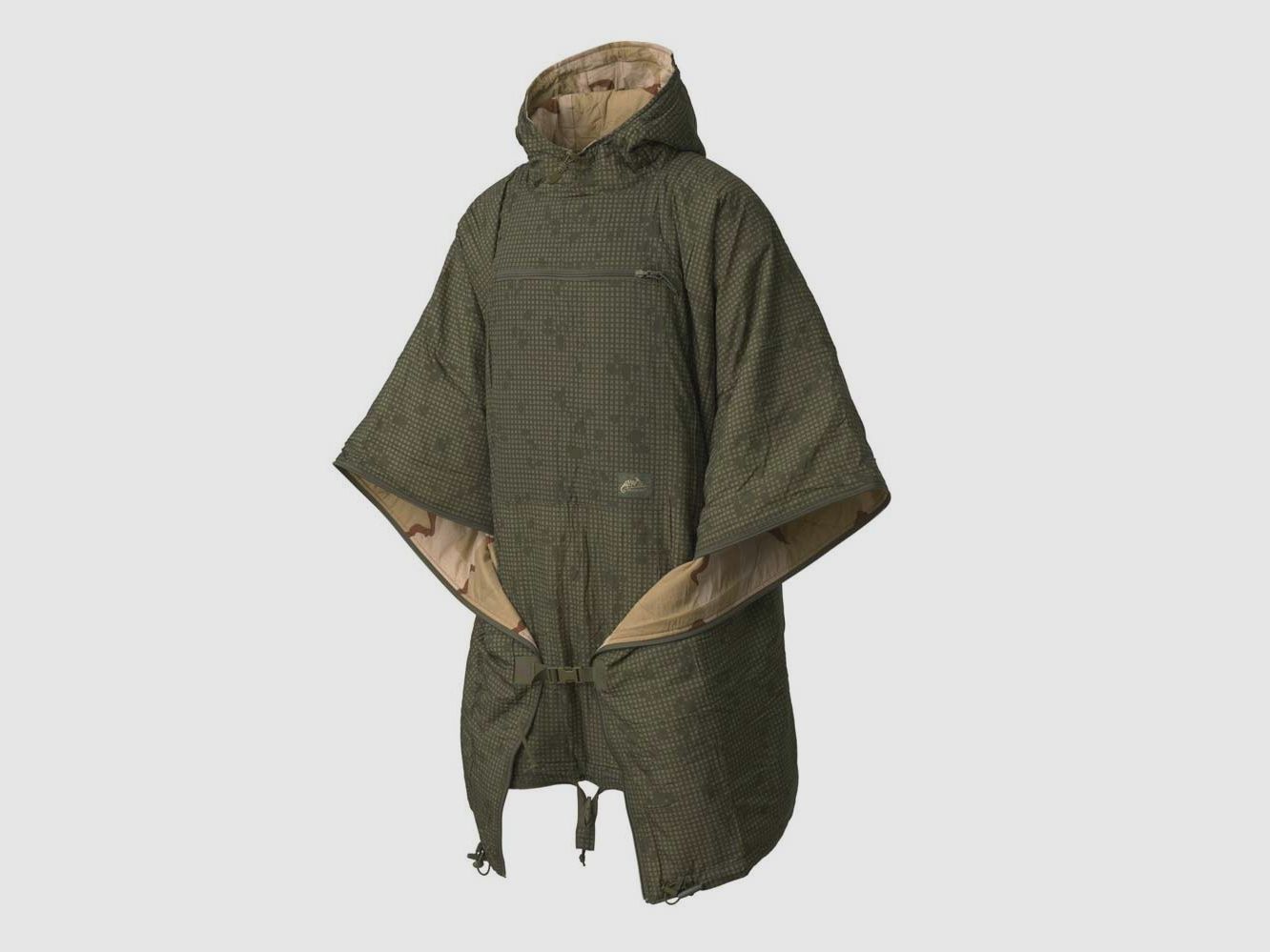 HELIKON-TEX REVERSIBLE SWAGMAN ROLL PONCHO CLIMASHIELD APEX  DESERT NIGHT CAMO / US DESERT