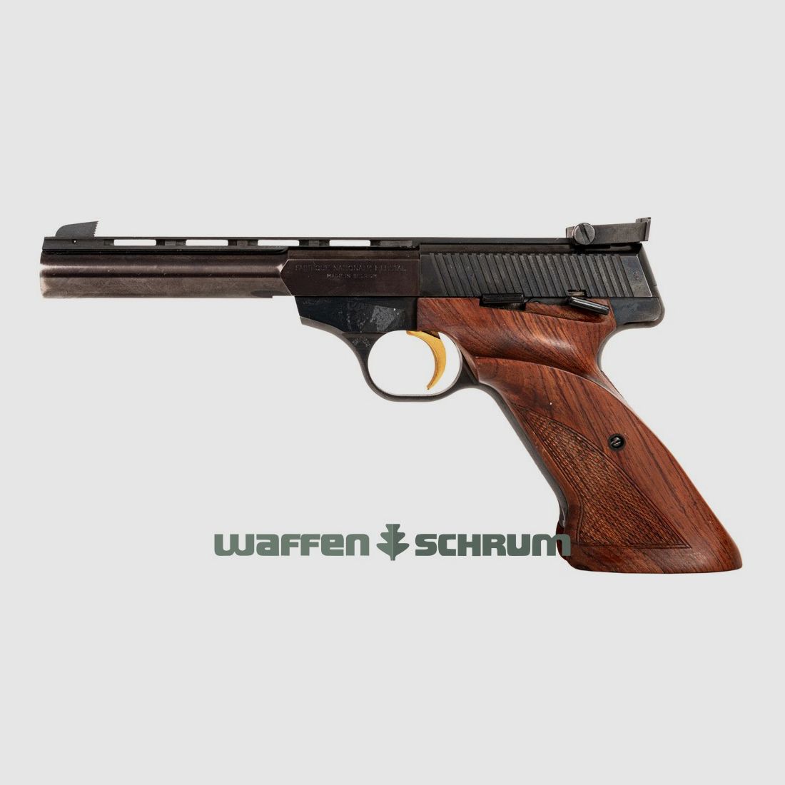 FN 150 .22lr , Holzgriffschalen mit Daumenauflage, zweiter Satz mit Handballenauflage, LL: 150 mm