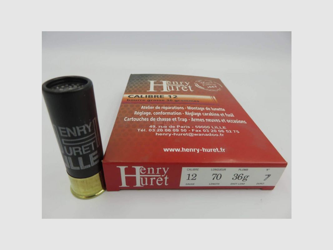 Patrone Henry Huret Kal. 12 BG 36 g Pl 7 Box mit 10 Stück, Bild 1 von 2