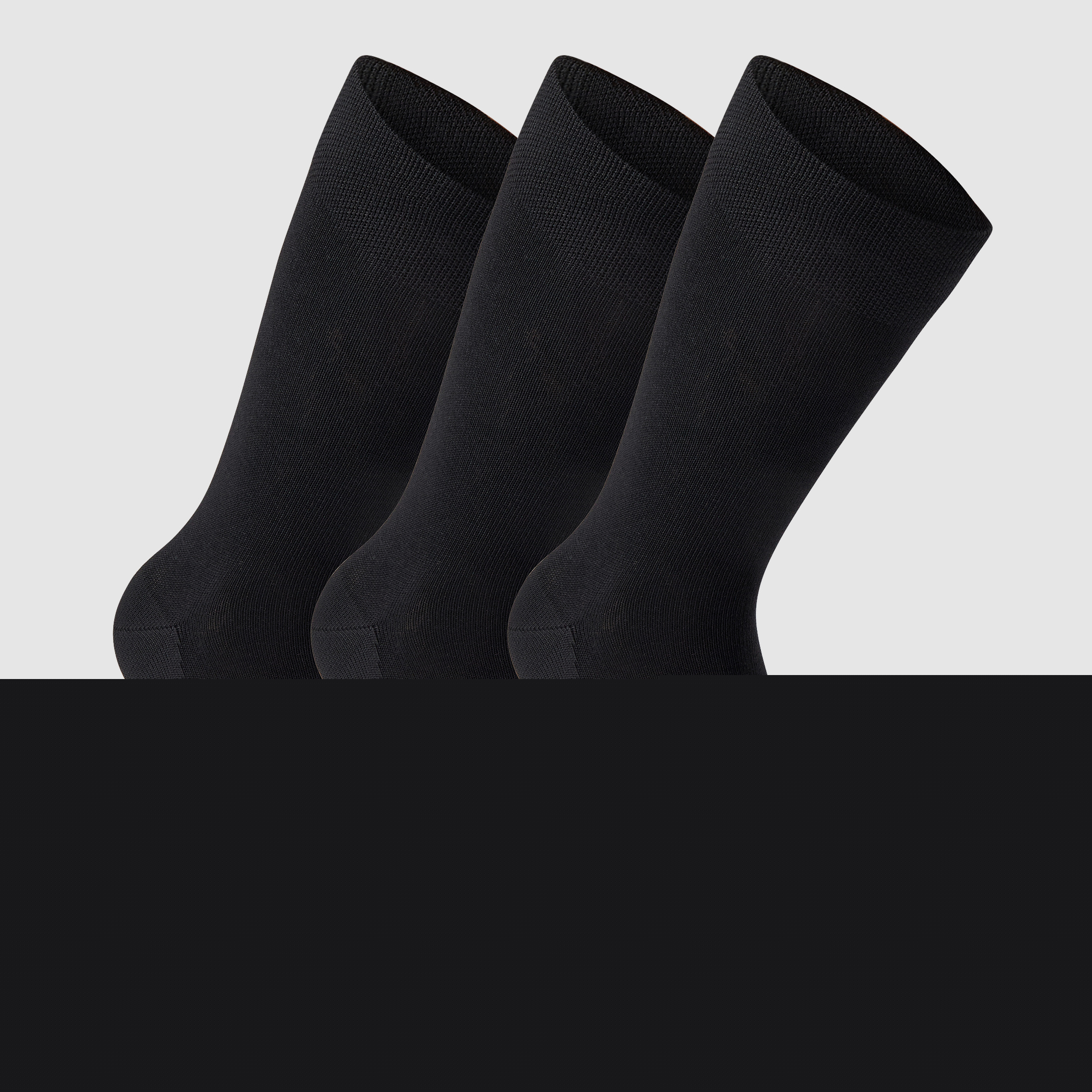 Bambussocken - 3er-Pack - Black Ink – Size: 44/47