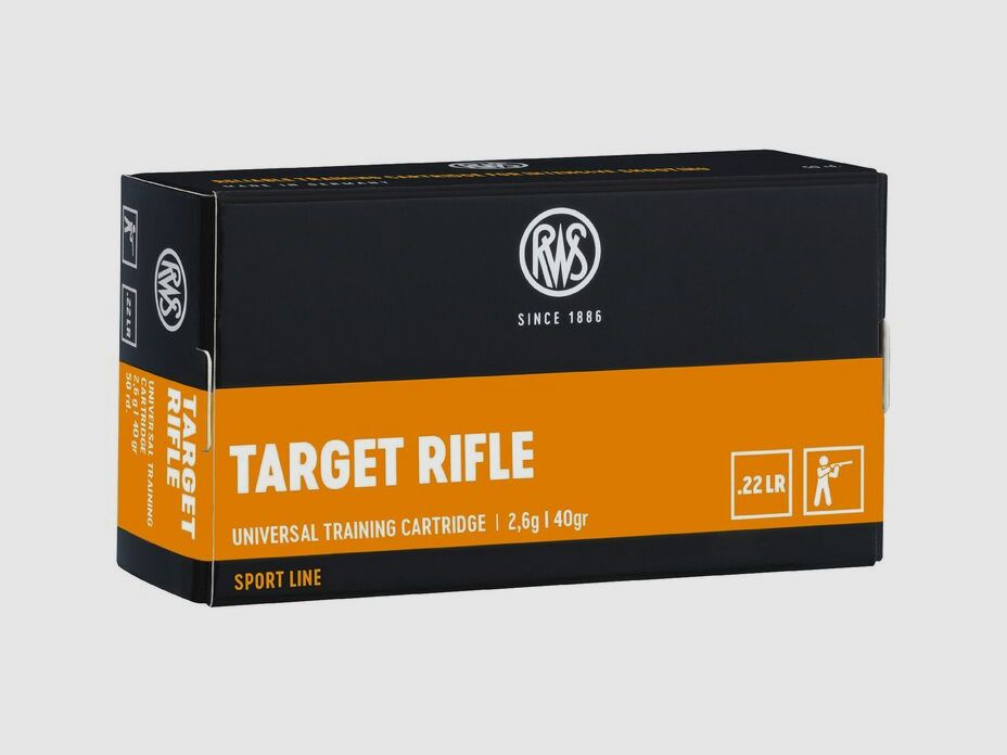 RWS Target Rifle .22 LR 40GR LRN 50 cartridges