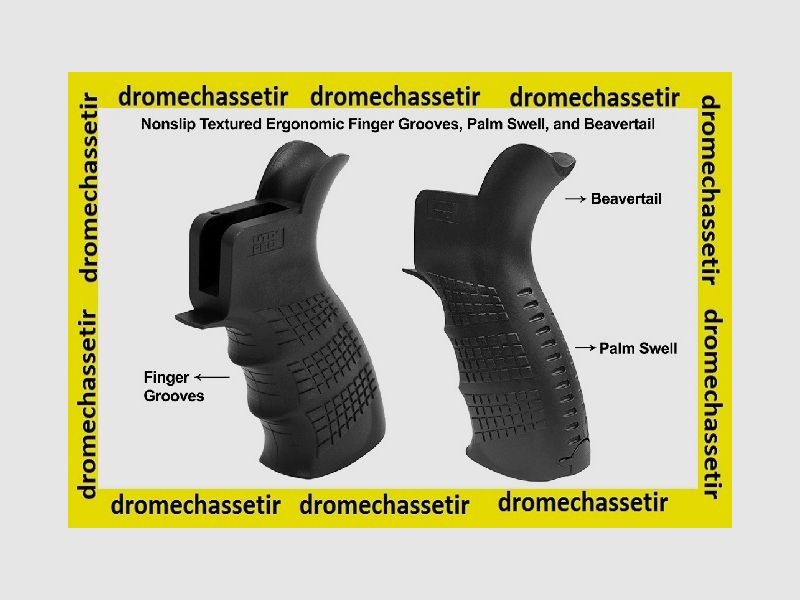 UTG Pro Griff für AR15, M4 und Chassis, mit Fingerabdruck, schwarz, Bild 2 von 2
