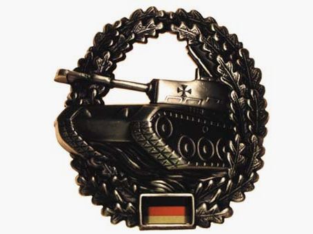 BW Barrett badge, armored troops, metal