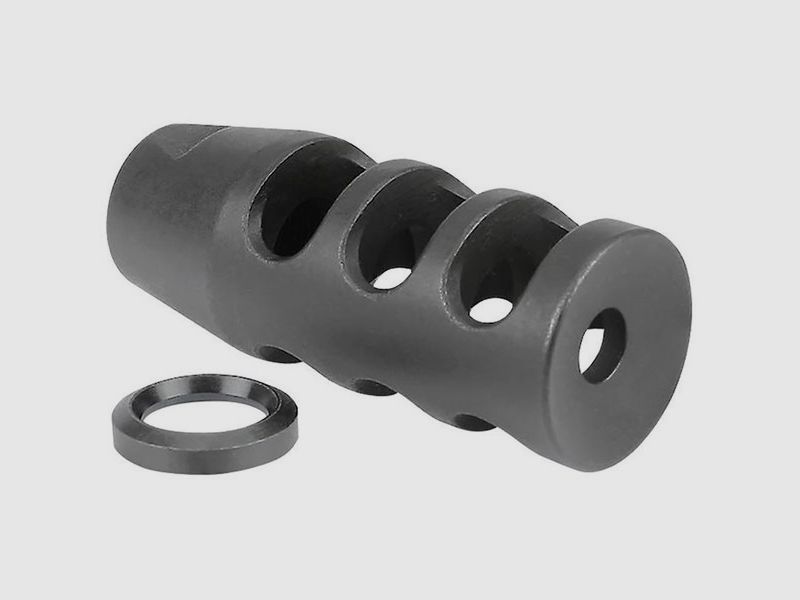 MIDWEST INDUSTRIES AR-15 MUZZLE BRAKE 5.56 BLACK 1/2-28 THREADS