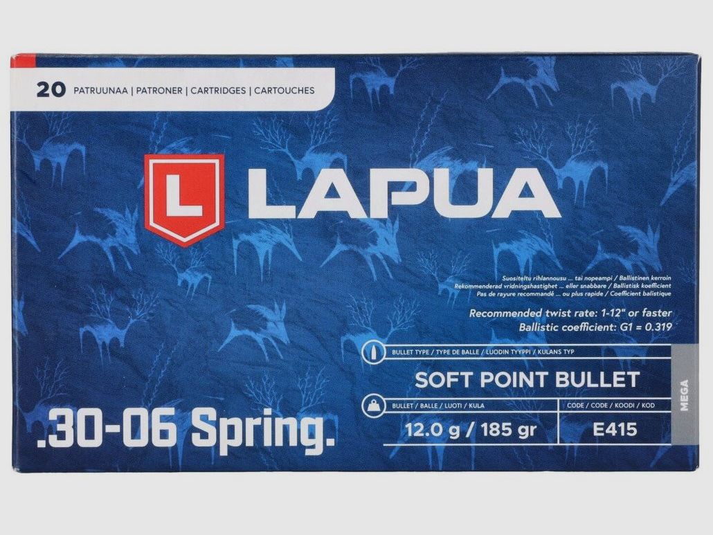 Lapua .30-06 Mega SP 12 g Büchsenmunition, Bild 1 von 2