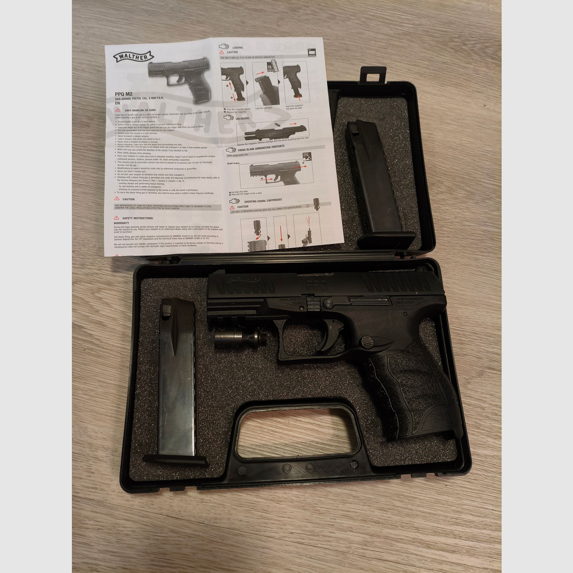 Walther PPQ M2 with accessories