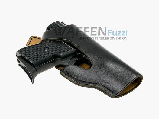 Quick draw holster with belt clip for small pistols