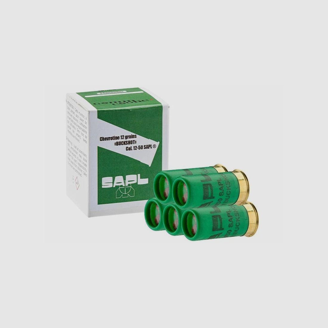 Scatola di 5 cartucce Mini Chevrotine 12/50 SAPL, immagine 1 di 2