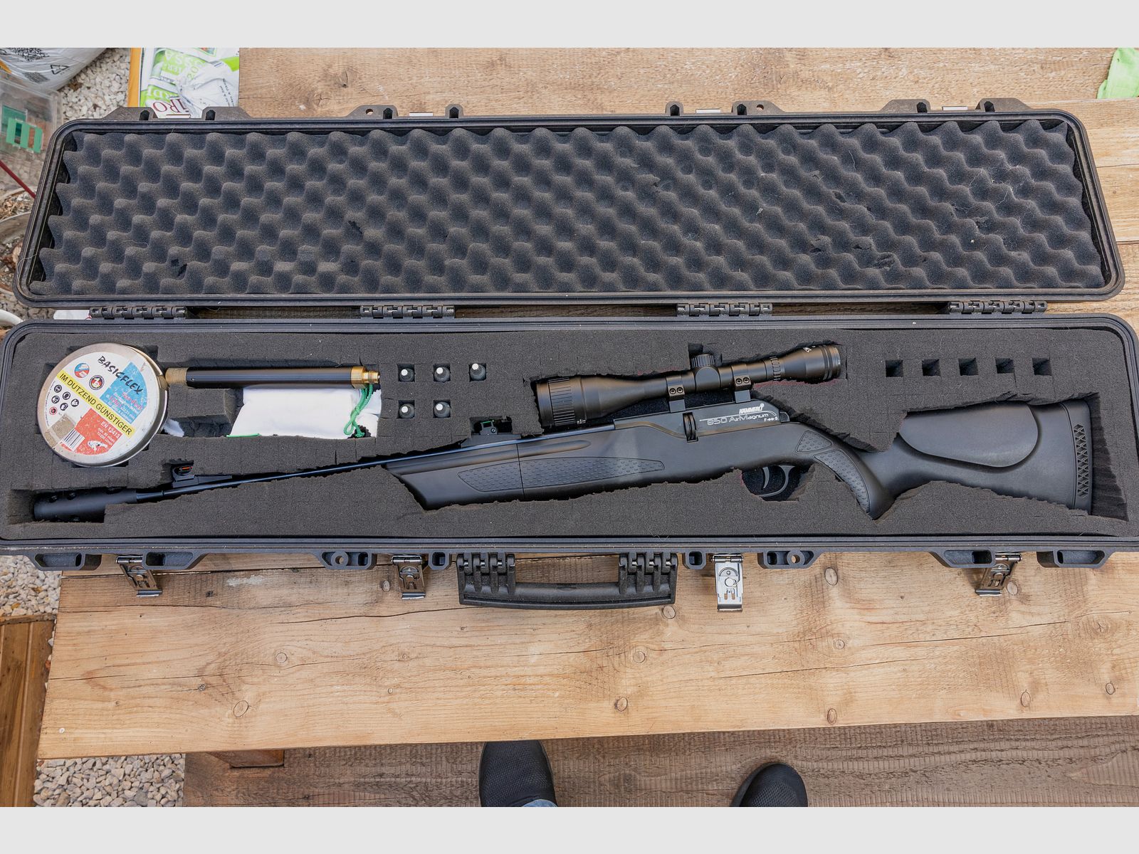 CO2 air rifle Hämmerli 850 AirMagnum with Walther 6x42 and gun case