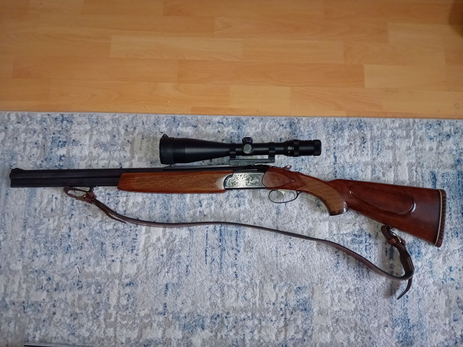 Bockbüchsflinte Brünner Mod. 5022 Kal 12/70, 7x57R, E- Lauf Keppeler Kal. 5,6x52R + ZF Frankonia (Docter) 3-12×56 Leuchtabsehen 4 mit Punkt