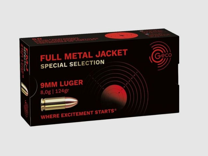 Geco FMJ 124grs./8.0g Special Selection