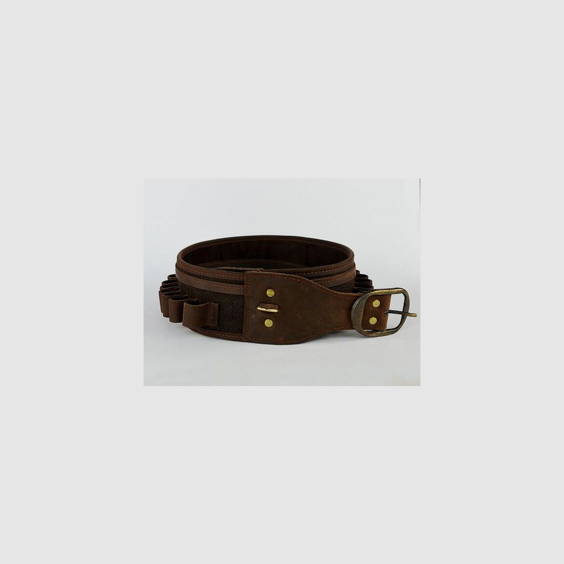 Shotgun Cartridge Belt Buffalo Leather + Loden
