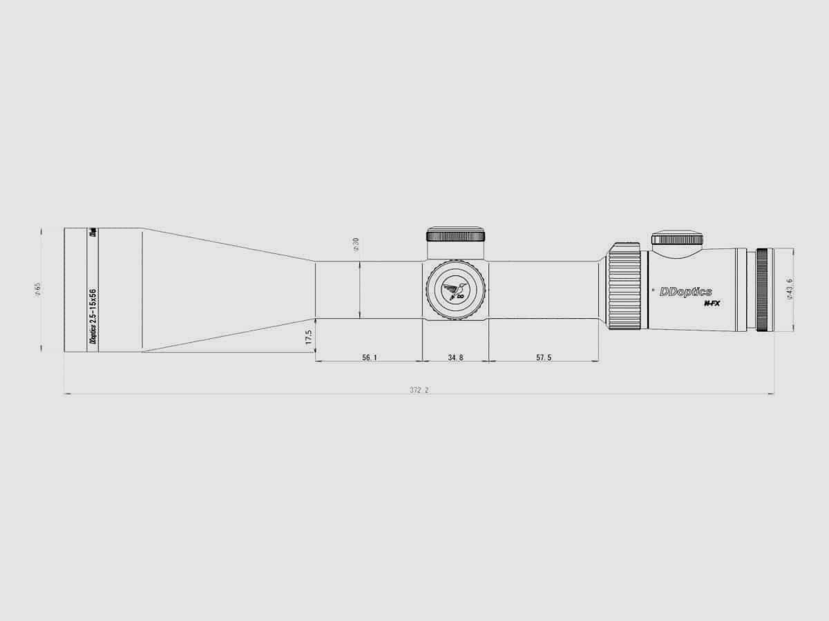 DDoptics | Nighteagle NFX | V6 2,5-15×56 | Gen3 | MRAD | A4N