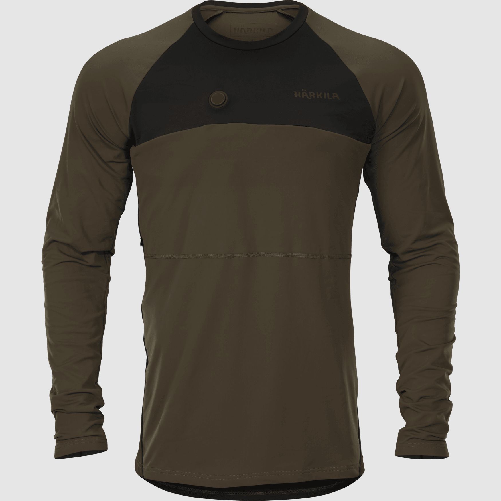 Härkila Heat USB-C L/S T-shirt Hombres Willow Green/Black XXL