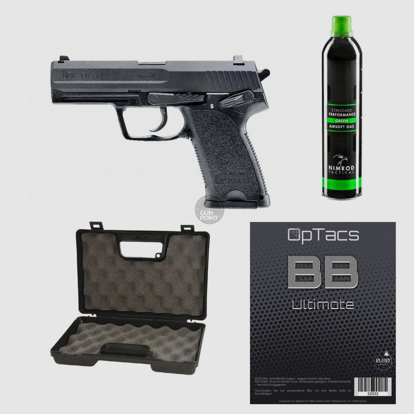 SET !!! Softair - Pistole - Heckler & Koch - P8 A1 GBB - ab 18, ber 0,5 Joule