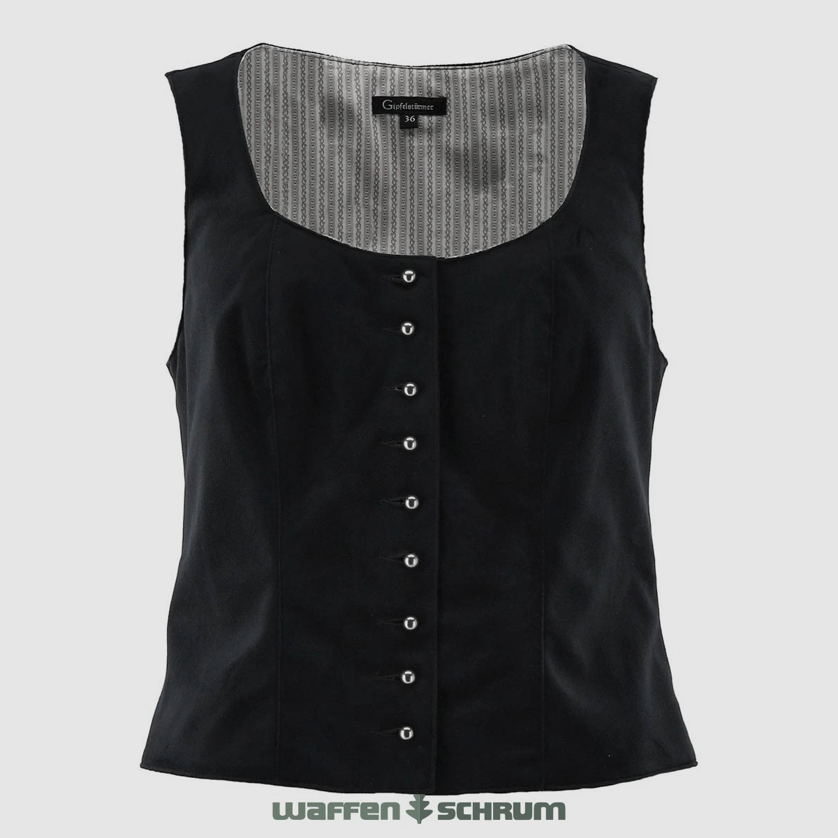 Gipfelstürmer Damenweste Mieder Schwarz