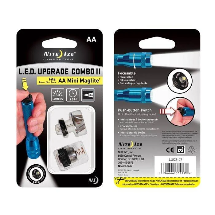 Mise à niveau LED II Combo – Mini AA – LUC2-07 – Nite Ize, image 1 sur 2
